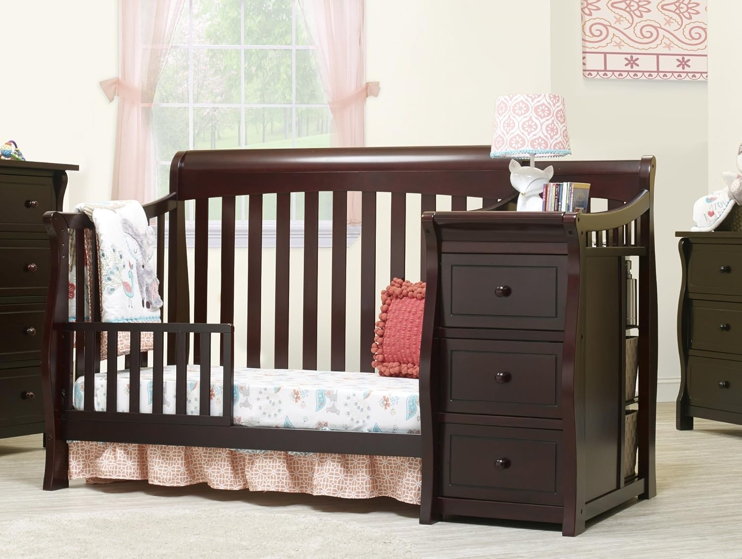 sorelle tuscany toddler rail cherry