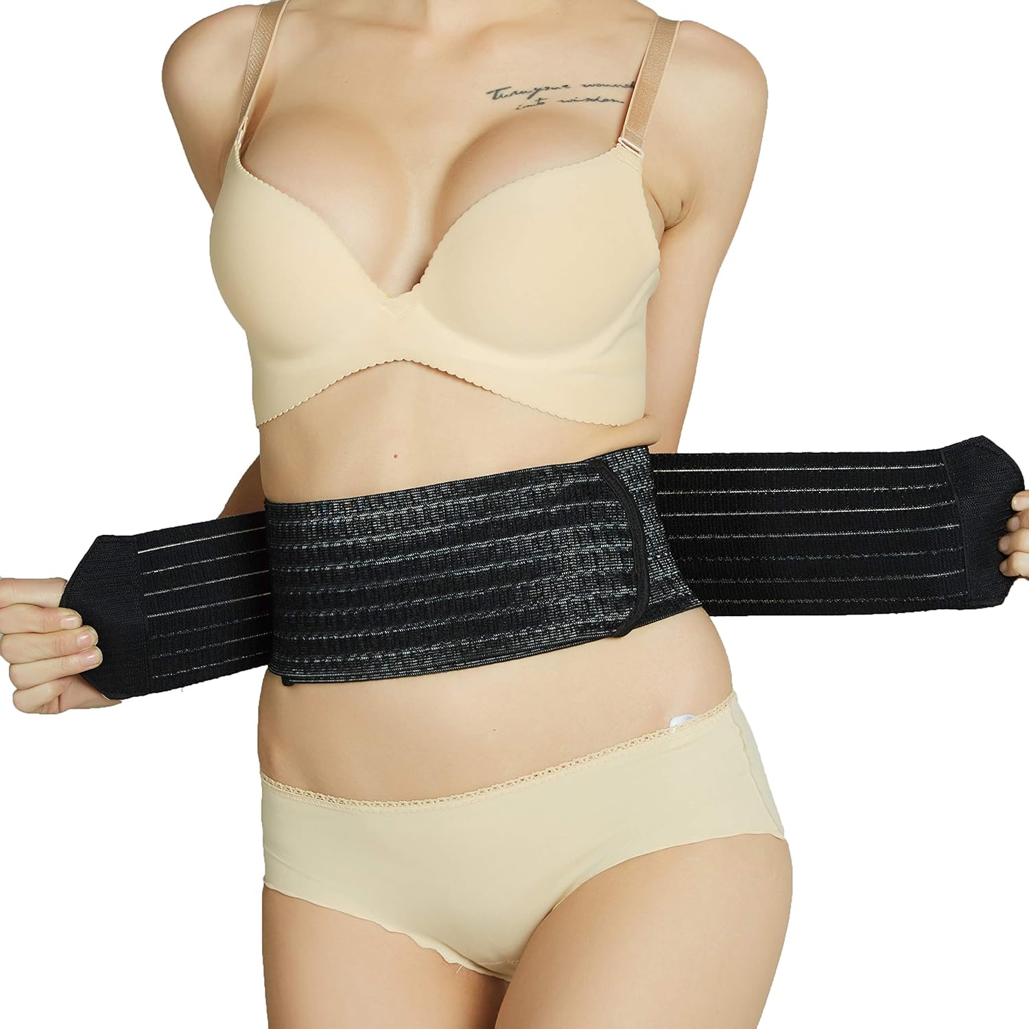 Neotech Care 3-in-1 Maternity Pregnancy Support, Postpartum Belly Wrap & Pelvis Belt/Brace/Band - Breathable Girdle - Black - XL Size: Health & Personal Care