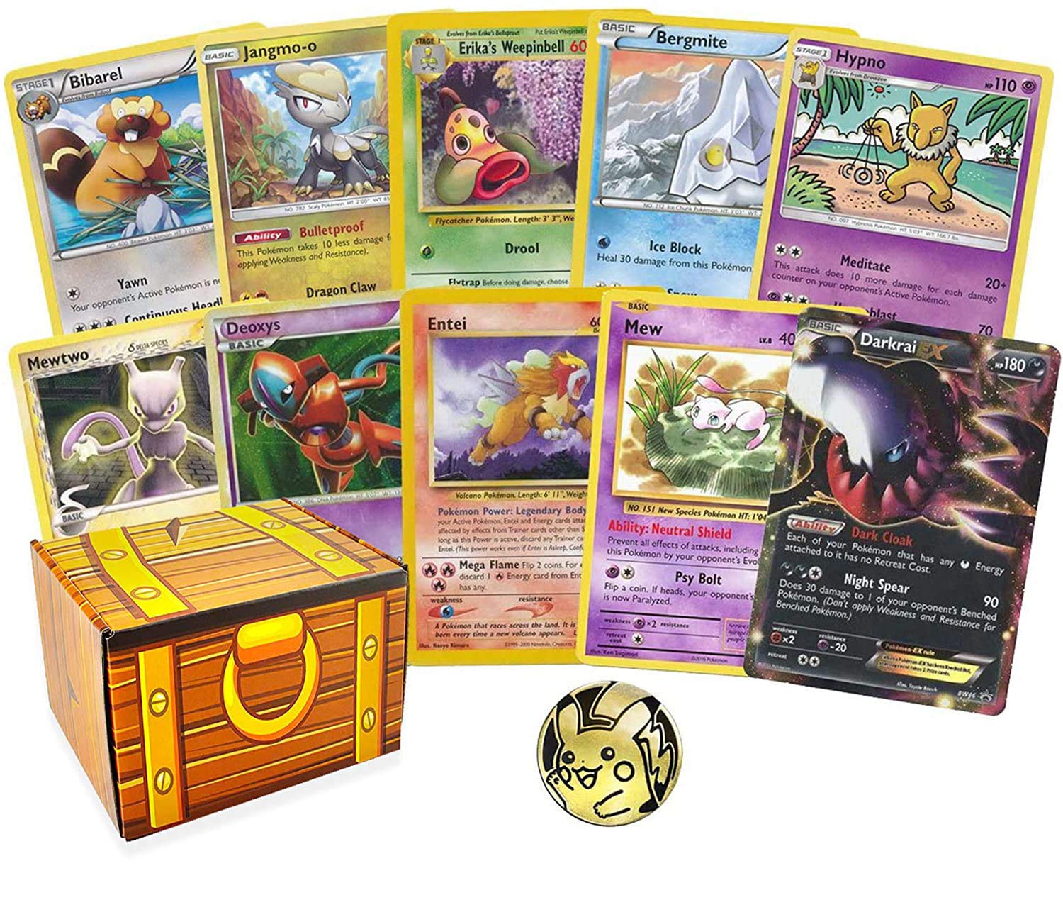 100 Assorted Pokemon Cards Features 4 Legendary And 1 Ex Or Gx Ultra Rare All Cards Are Authentic Includes Golden Groundhog Deck Box And A Collectible Coin Buy Online In Bermuda At Desertcart