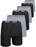 ComfneatMen's 6-Pack Boxer Briefs Soft Breathable Underwear S-XXL Open Fly