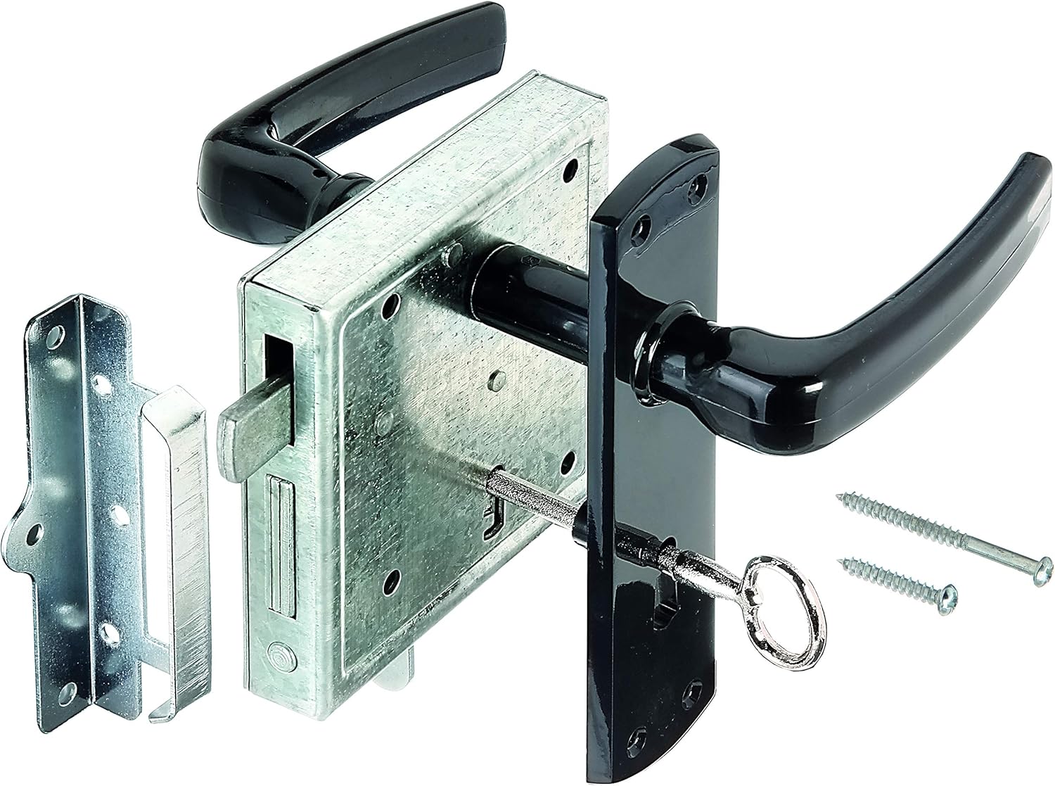 Alberts 901554 Box Lock with Night Latch, BB Holes, Galvanised, Blue, 100 x 105 mm - Image 3