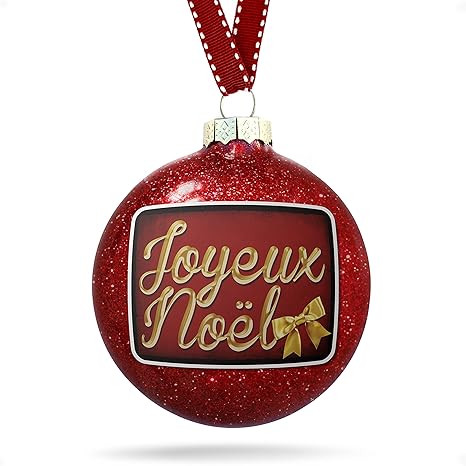 Amazon クリスマスデコレーションmerry Christmasフランス語でフランスから カナダ Equatorial Guineaオーナメント インテリア オンライン通販