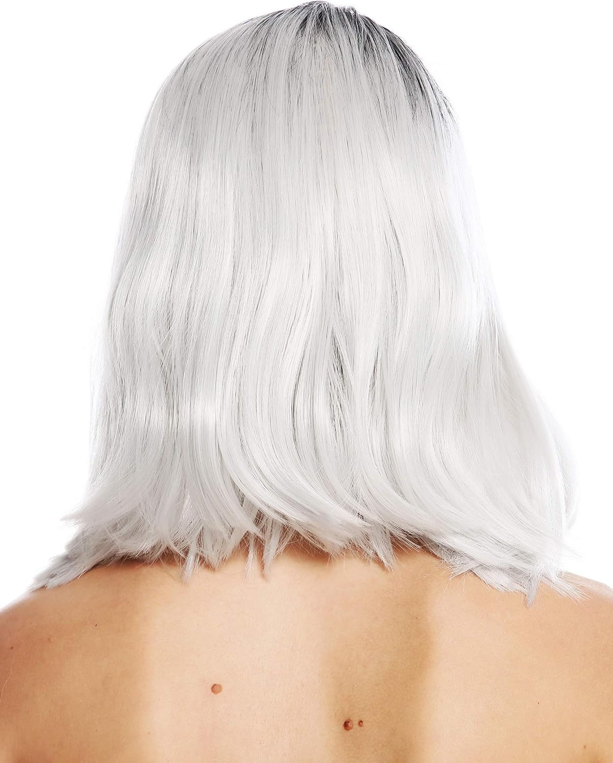 WIG ME UP - GFW3130-1001A+1 women's quality wig sleek shoulder length middle parting ombre black whitish grey - Image 5