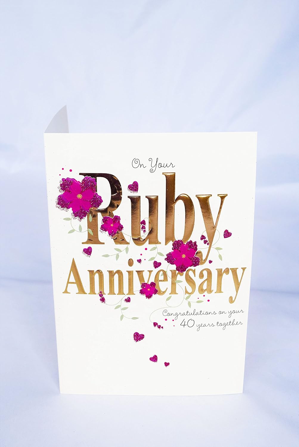 Felice Anniversario Di Matrimonio Di Coppia Matrimonio Congratulazioni 40 Anni Amazon It Cancelleria E Prodotti Per Ufficio