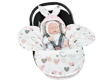 EliMeli Baby Einschlagdecke, Universal für Babyschale, Autositz, Kinderwagen Buggys und Babybett, Sehr Hohe Qualität, Minky D