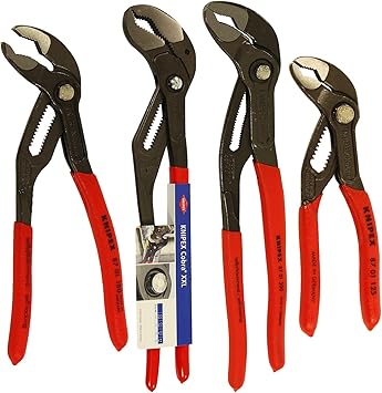 Knipex Cobra Water Pump Pliers Wrench Plumber 125 180 300 8701 560 Mm Xl Water Pump Pliers 125 180 300 560 4 Piece Set Pliers Plumbing Pipe Wrench Amazon Co Uk Car Motorbike