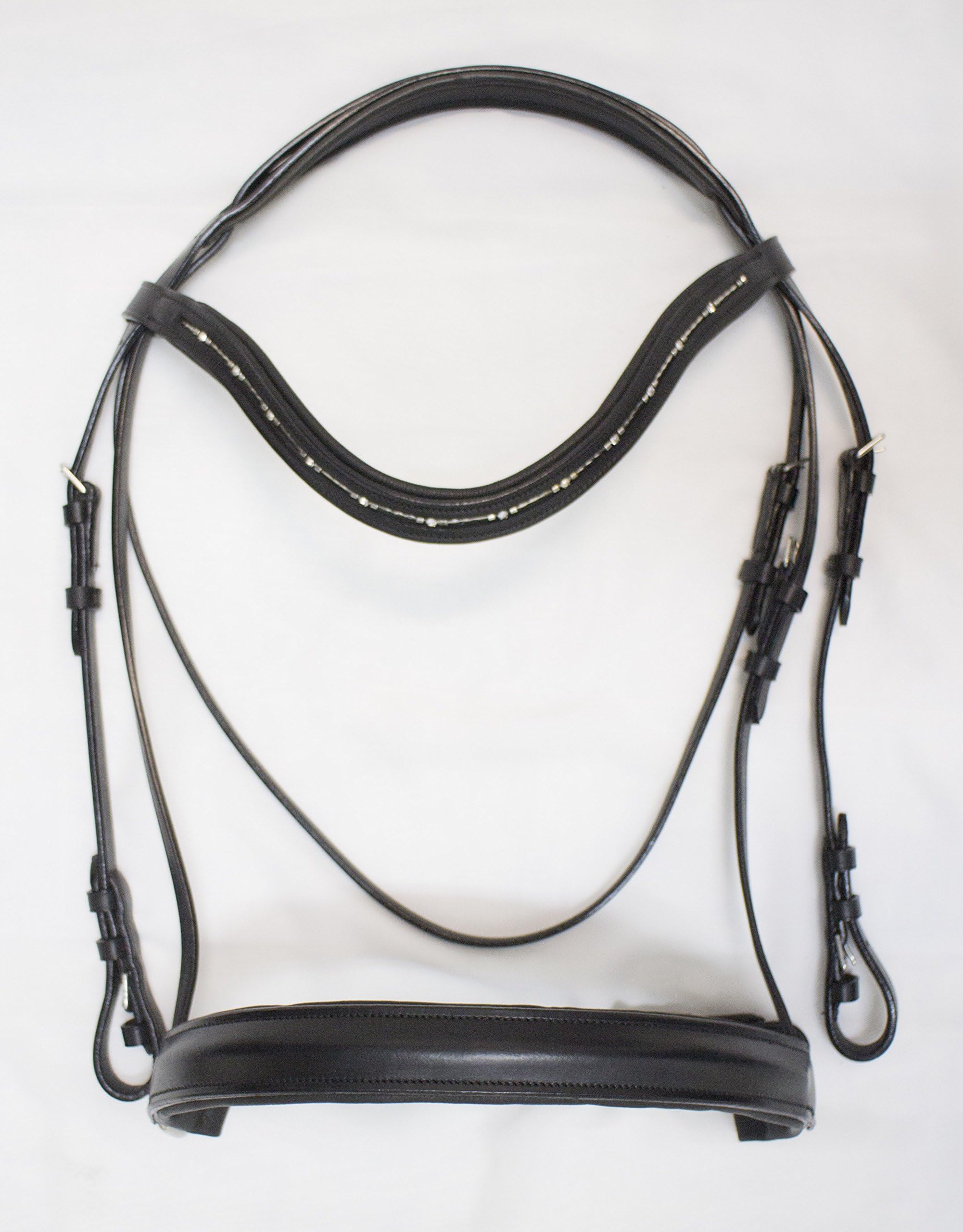Delfina Dressage Bridle with Dutch Drop Browband Flash Crank Cavesson