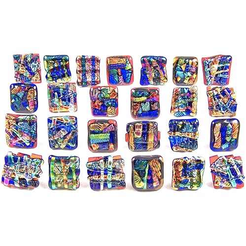 Amazon Com Dichroic Glass Knobs Custom Made Abstract Layered