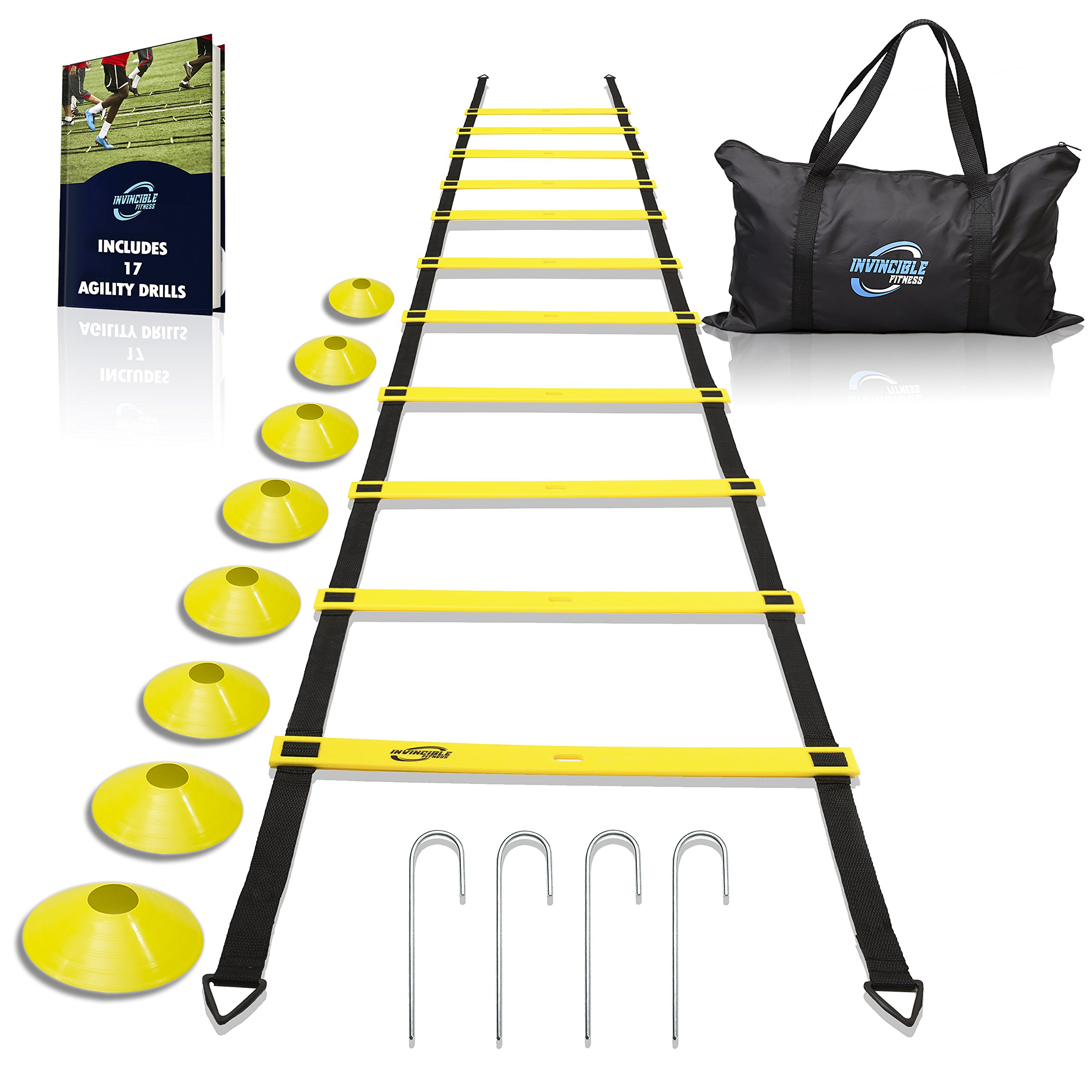 Invincible Fitness Agility Ladder Training Equipment Set Invincible Fitness Agility Ladder Training Equipment Set