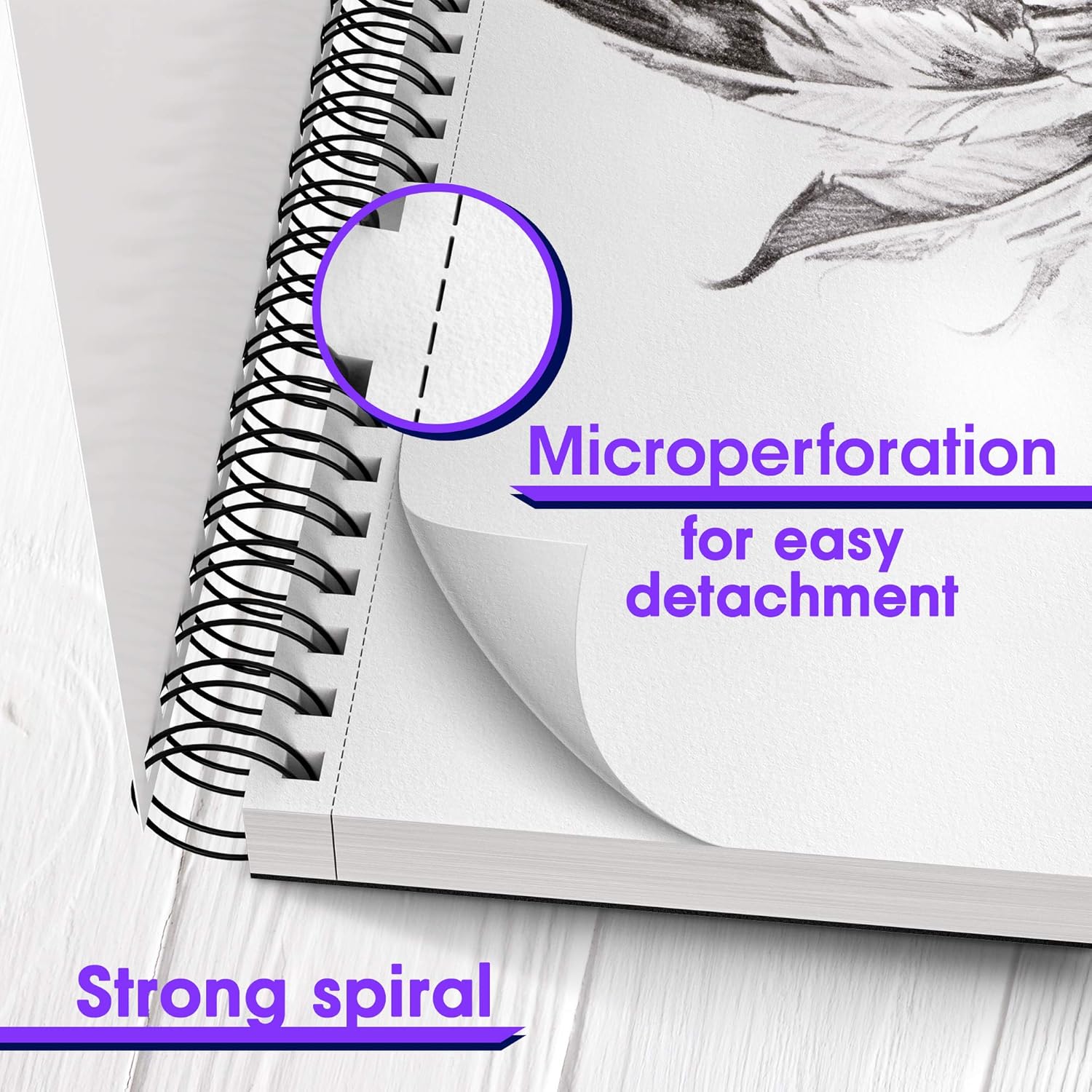 Artisto 9x12" Premium Sketch Book Set, Spiral Bound, Pack of 2, 200 Sheets (100g/m2), Acid-Free Drawing Paper, Ideal for Kids, Teens & Adults.: Arts, Crafts & Sewing