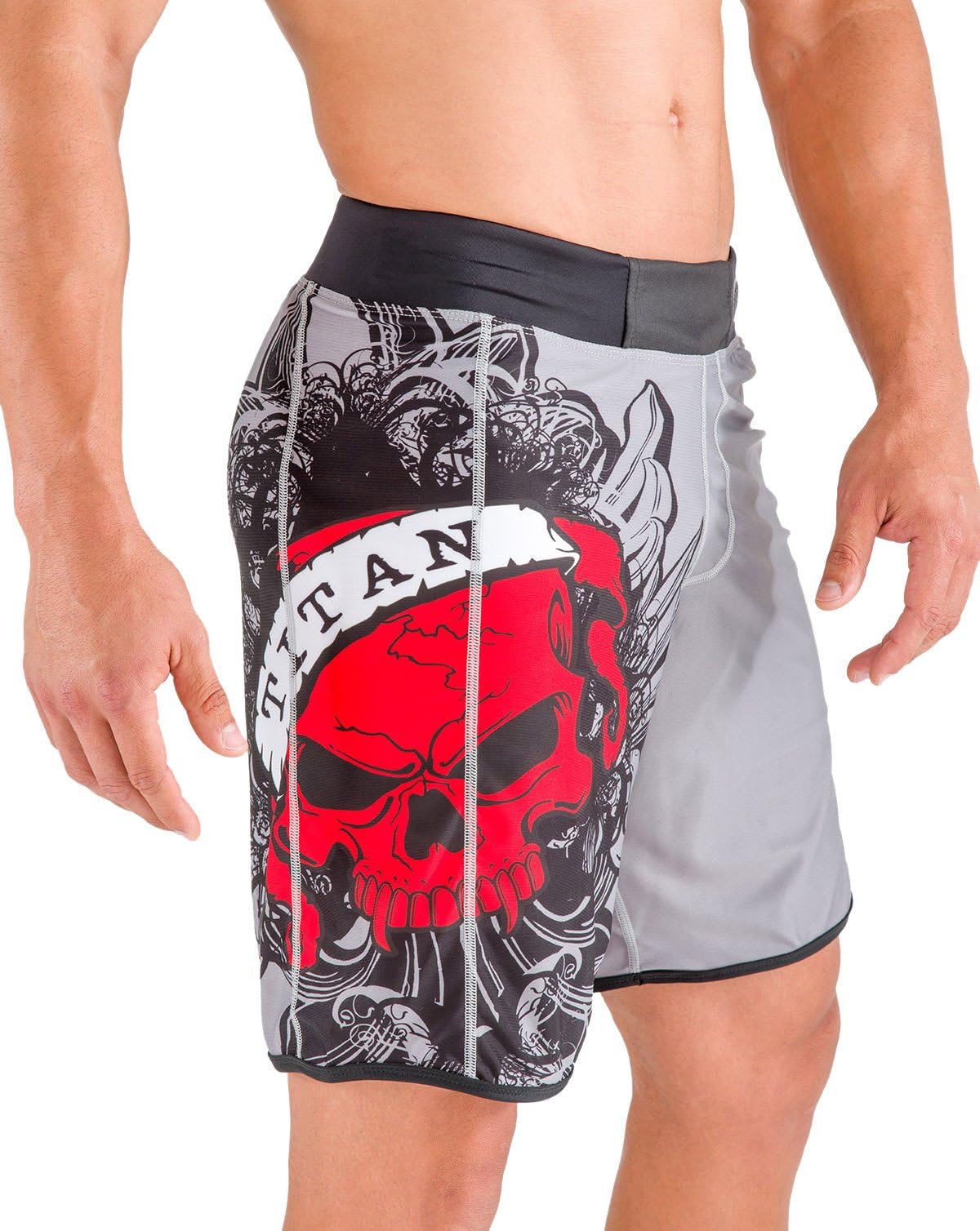 Titan Box Wear Unleashed Shorts, Men, Men, Unleashed, Grey/Red, Small