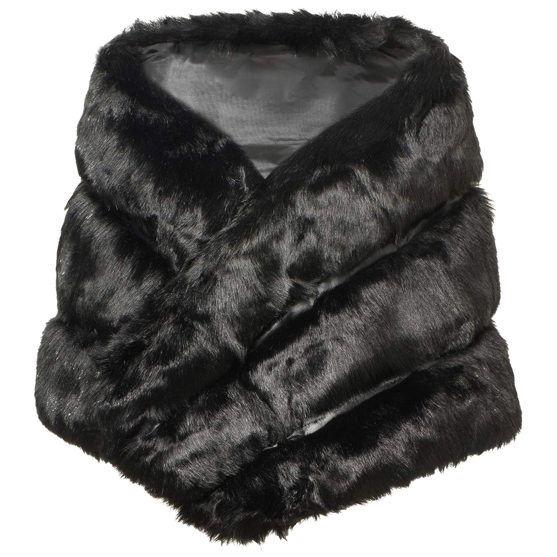 BABEYOND Womens Faux Fur Collar Shawl Faux Fur Scarf Wrap Evening Cape for Winter Coat BABEYOND Womens Faux Fur Collar Shawl Faux Fur Scarf Wrap Evening Cape for Winter Coat