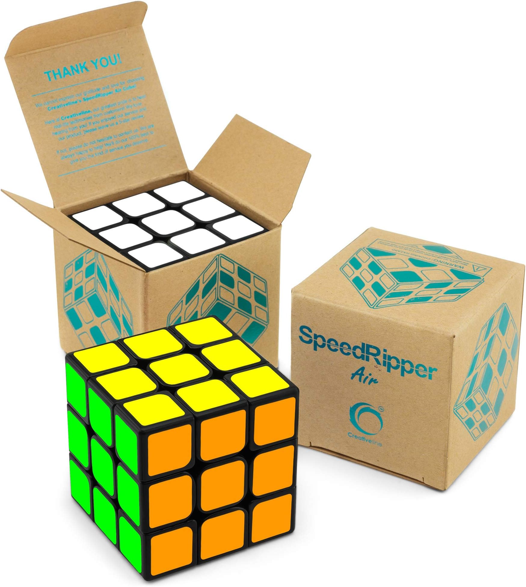 SpeedRipper Air: Tournament Black 3x3 Speed Cube, Sturdy and Well-Made, Buttery Smooth Turning, Best Logic Games Puzzle Magic Toy for Kids, Ultimate Gift for Professional Cubers