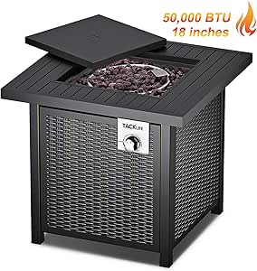 Amazon.com: TACKLIFE Gas Fire Table, Auto-Ignition Outdoor ...