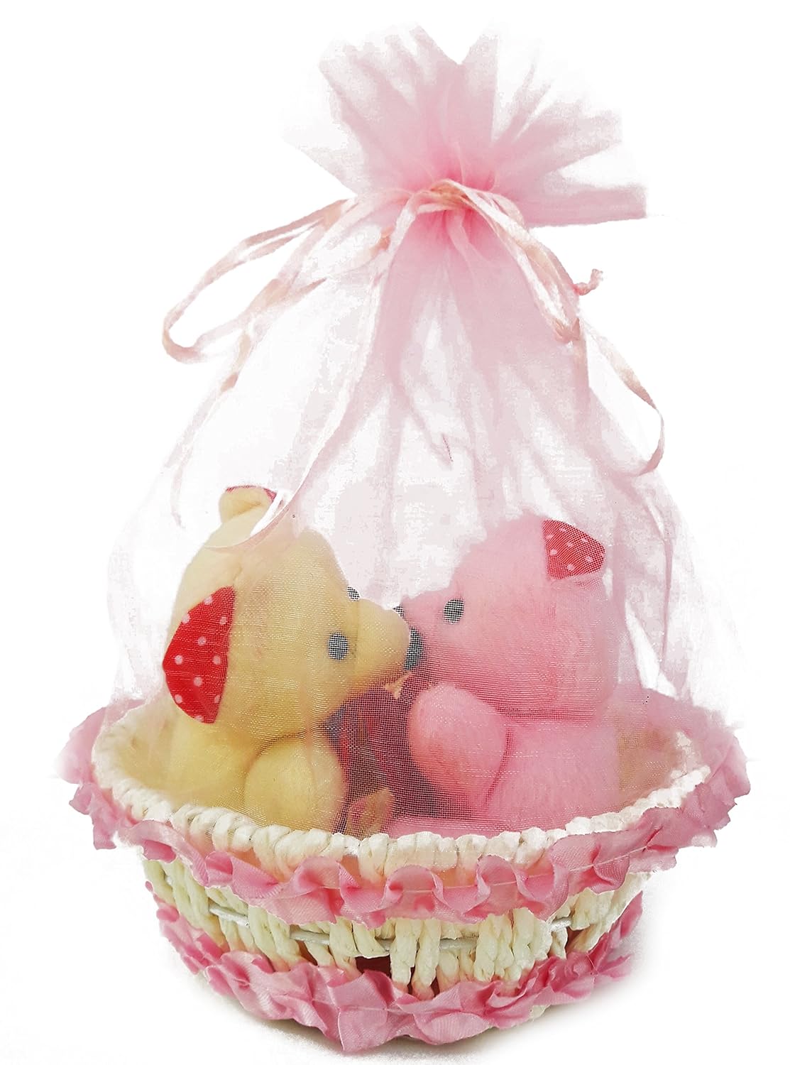 teddy bear in a basket