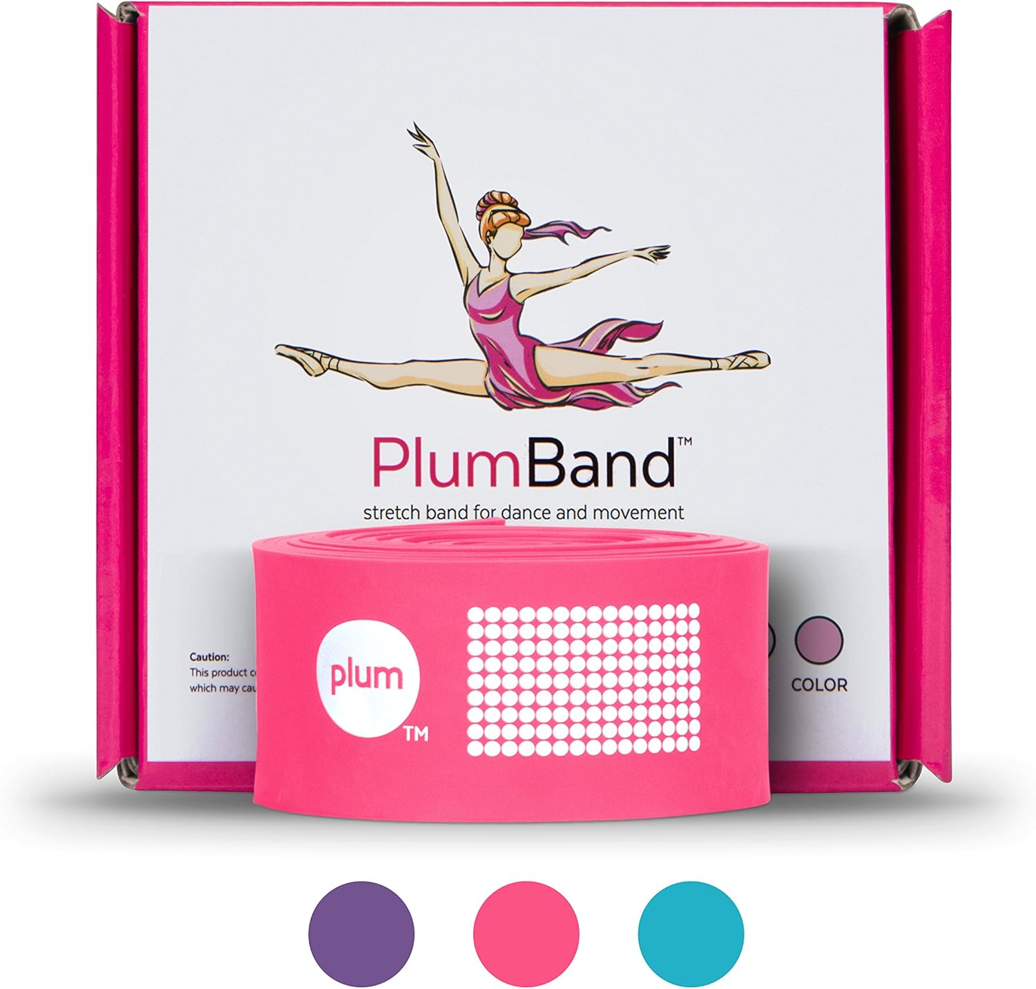 The PlumBand Stretch Band for Dance and Ballet – Colors and Sizes for Kids & Adults – Improve Your Splits, Strength, and Flexibility with Stretching – Printed Instruction Booklet and Travel Bag : Sports & Outdoors