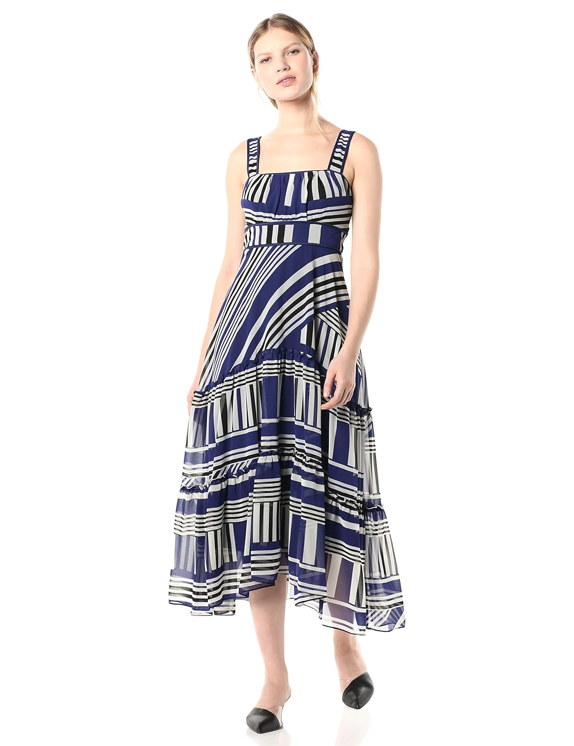 midi dress with ruffle bottom