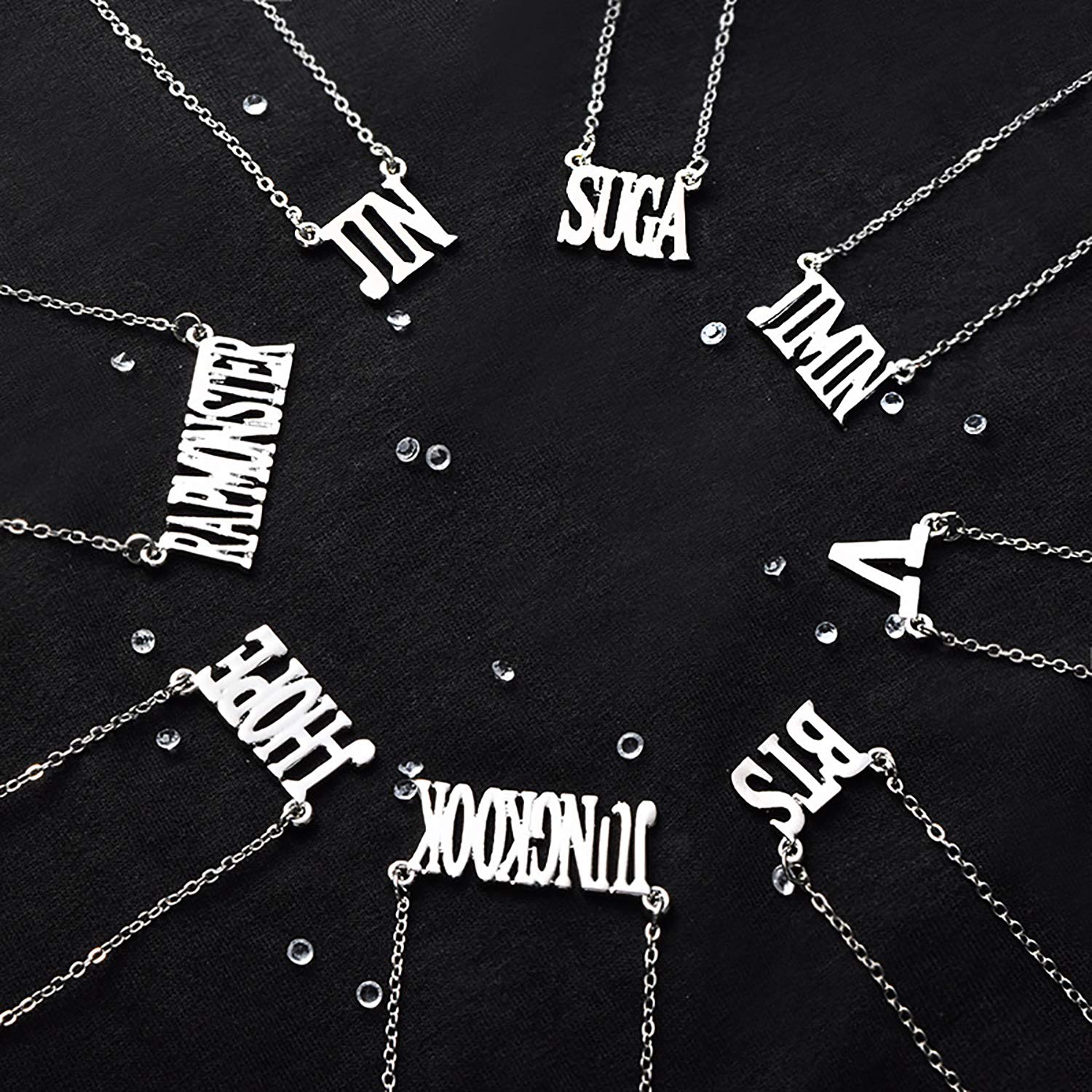 JIN JHope Jimin SUGA Necklace Letter BTS Kpop KOOK JUNG V