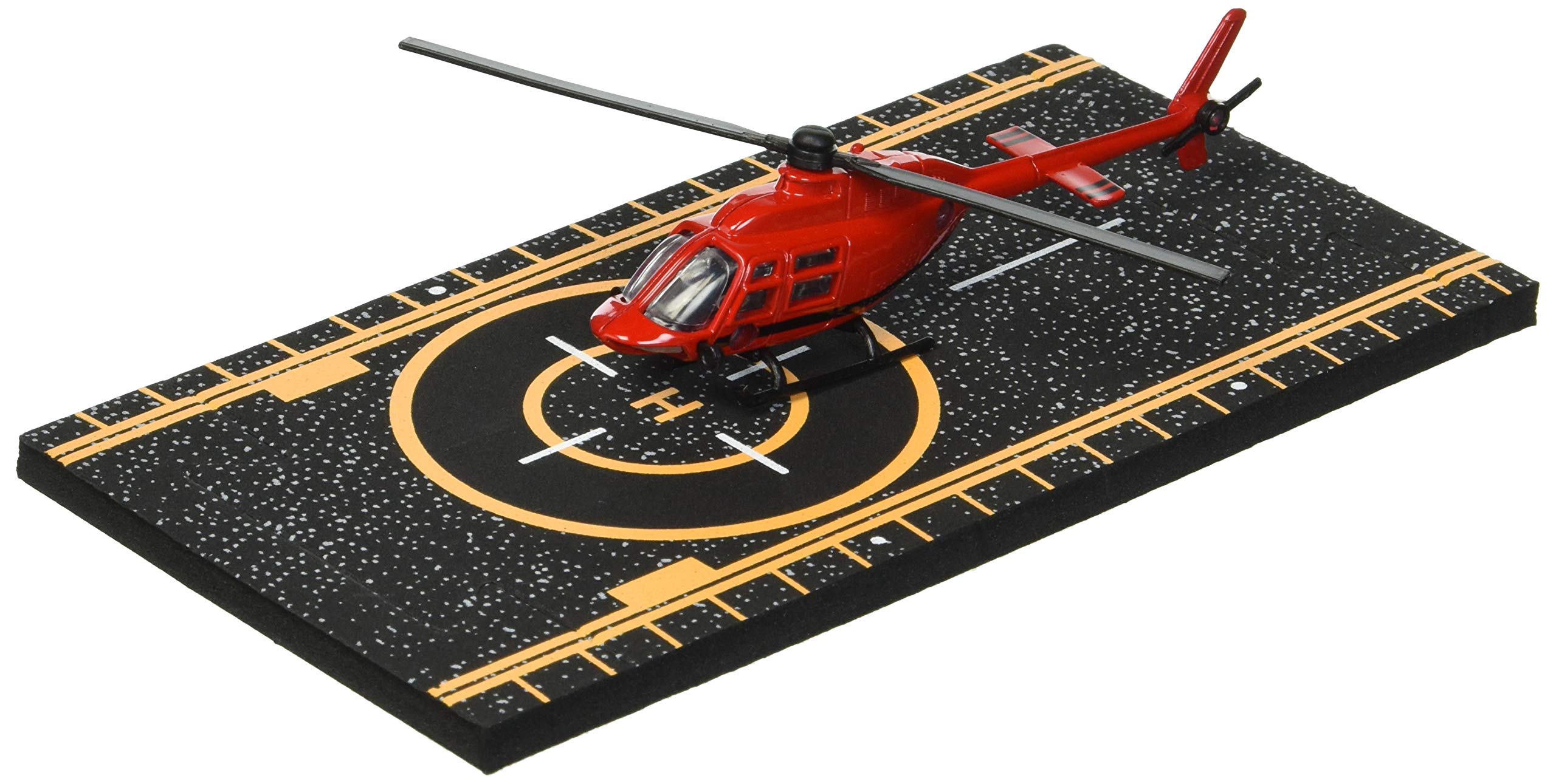 Hot Wings PlanesBell 206 Jet Ranger (Red) with Connectible Runway