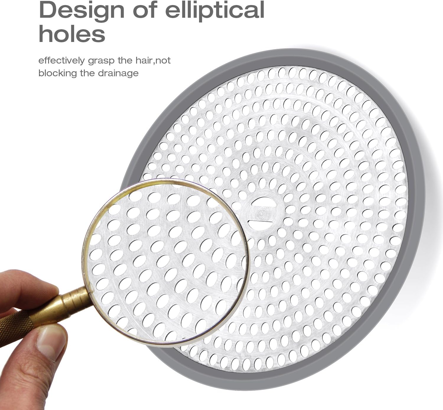 LEKEYE Shower Drain Hair Catcher/Strainer/Stainless Steel and Silicone: Home & Kitchen