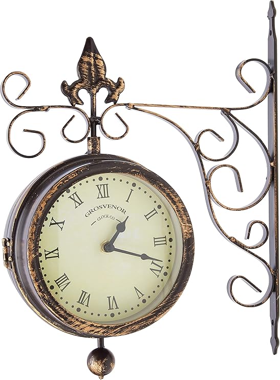Grosvenor clock co double sided clock Amazon.co.uk Garden & Outdoors