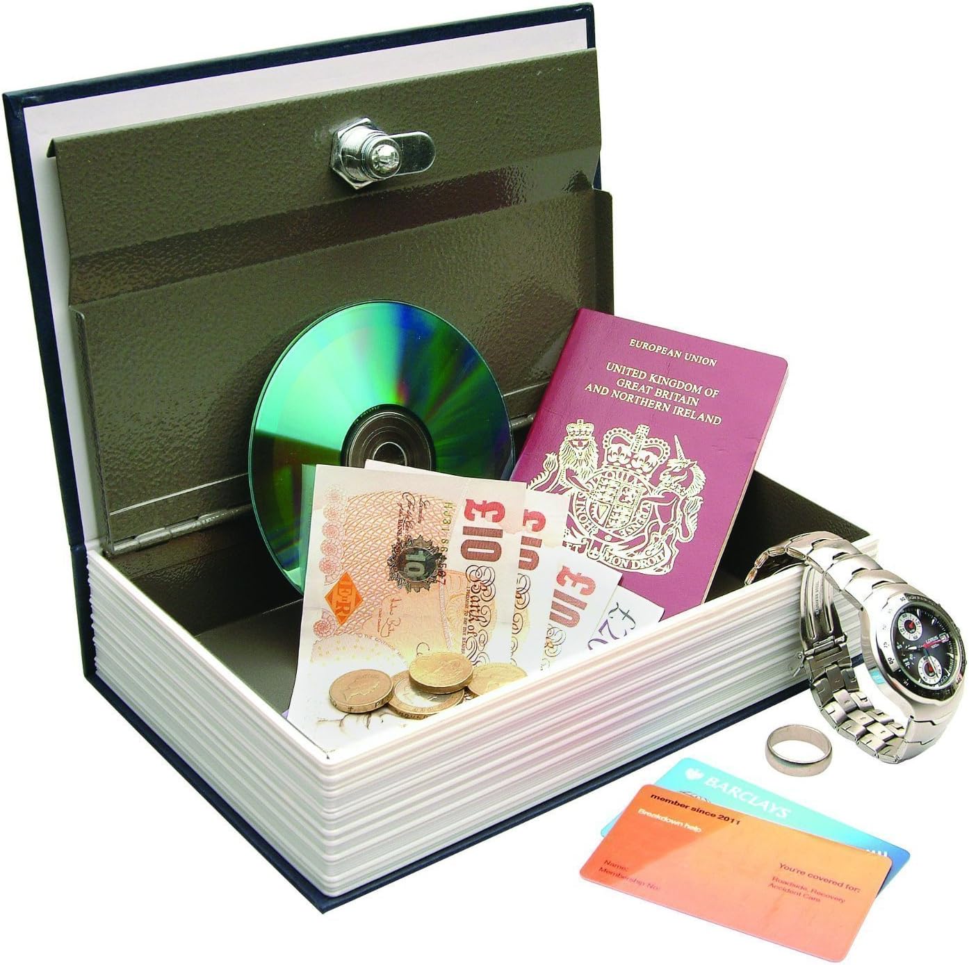 wishacc Dictionary Secret Book Hidden Safe With Key Lock Book Safe Love Style Full Size 9.4 x 6.1 x 2 .2inches - - 