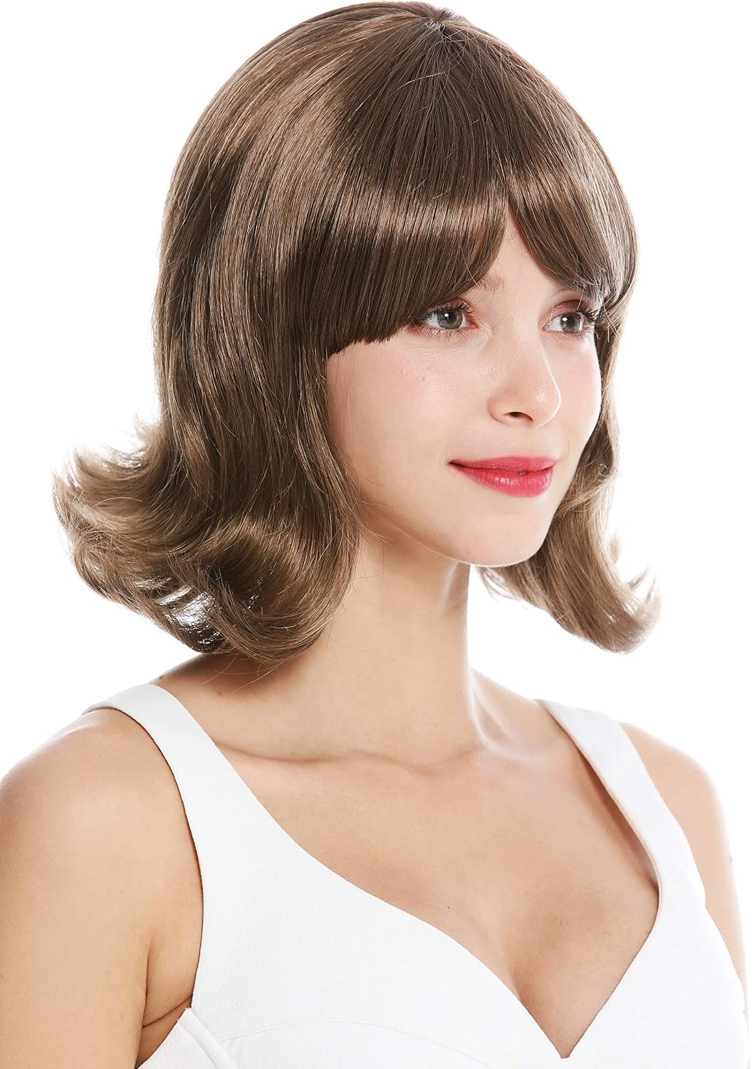 WIG ME UP - GFW1326-18 women's quality wig short waved tips 50's 60's retro brown, Dark golden brown (18), Length: approx. 30 cm - Image 3