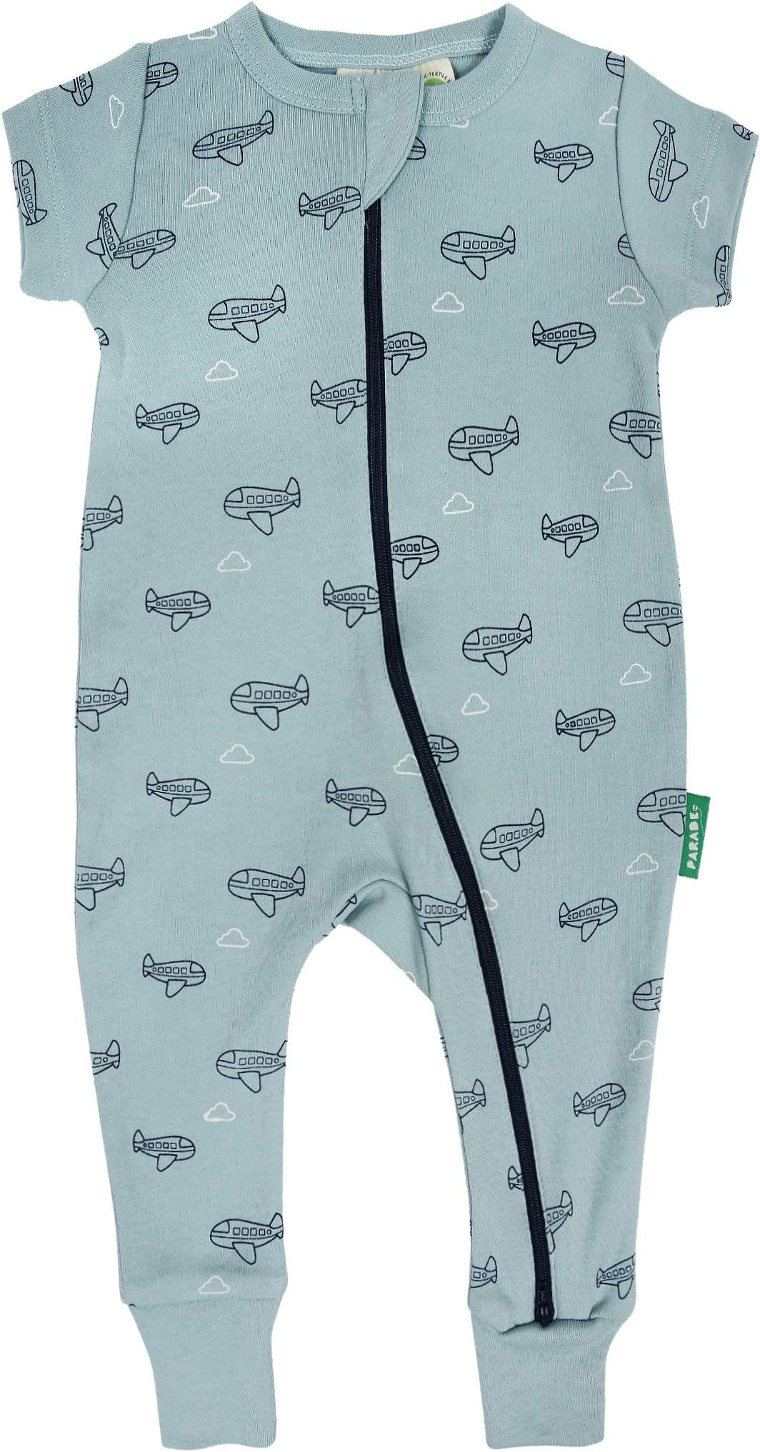 PARADE ORGANICS Signature Print '2-Way' Zip Romper - Short Sleeve