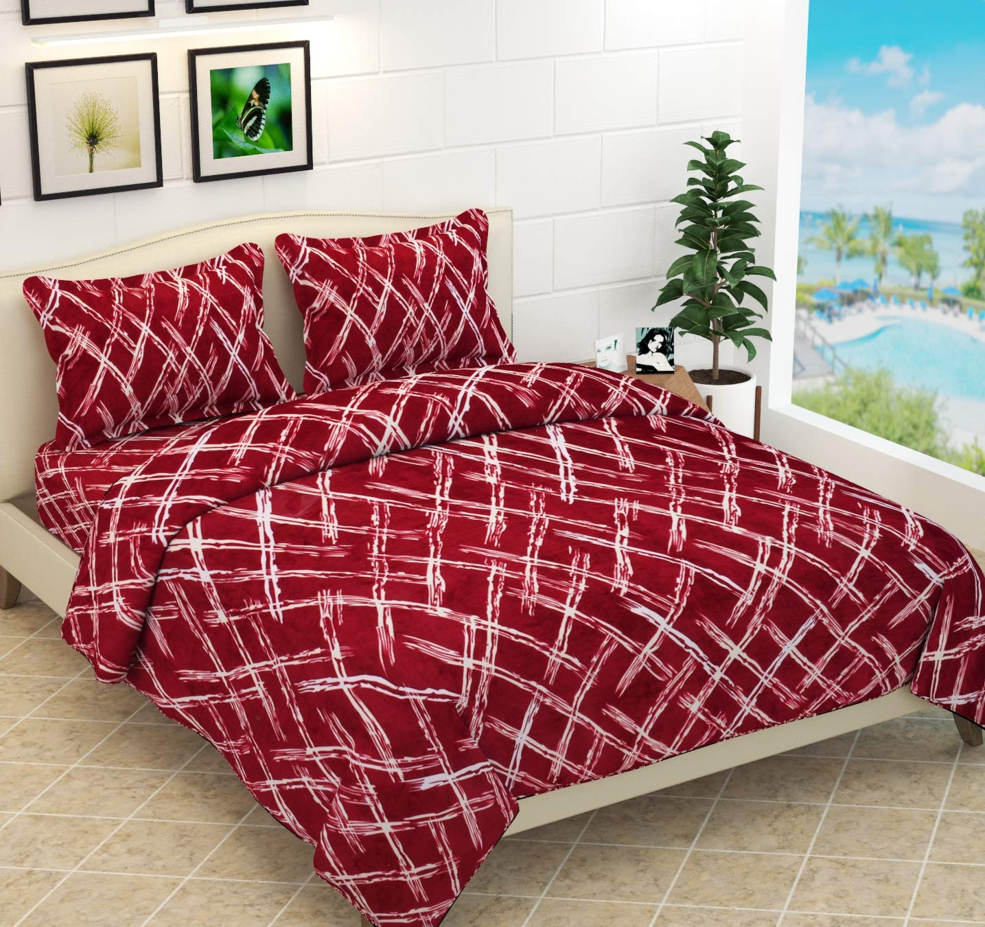 Temoli® King Size Warm bedsheets for Winter , Winter bedsheets for King