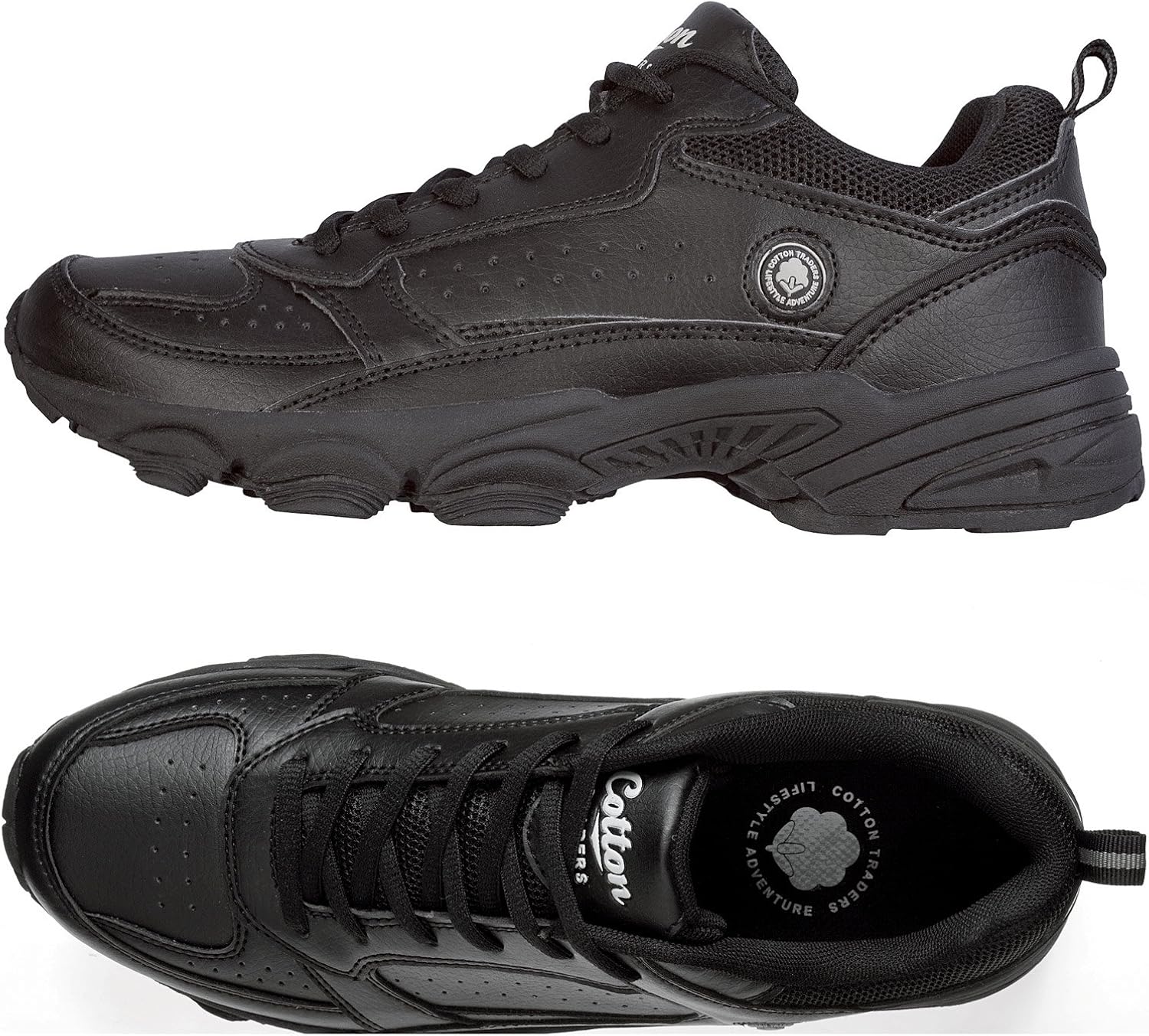 Cotton Traders Unisex Cushioned Ankle Collar Lace Up Trainers: Amazon