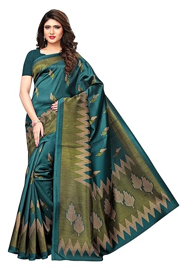 Art Silk with Blouse Piece Saree (Free Size)