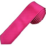 Plain Lipstick Pink Skinny Tie