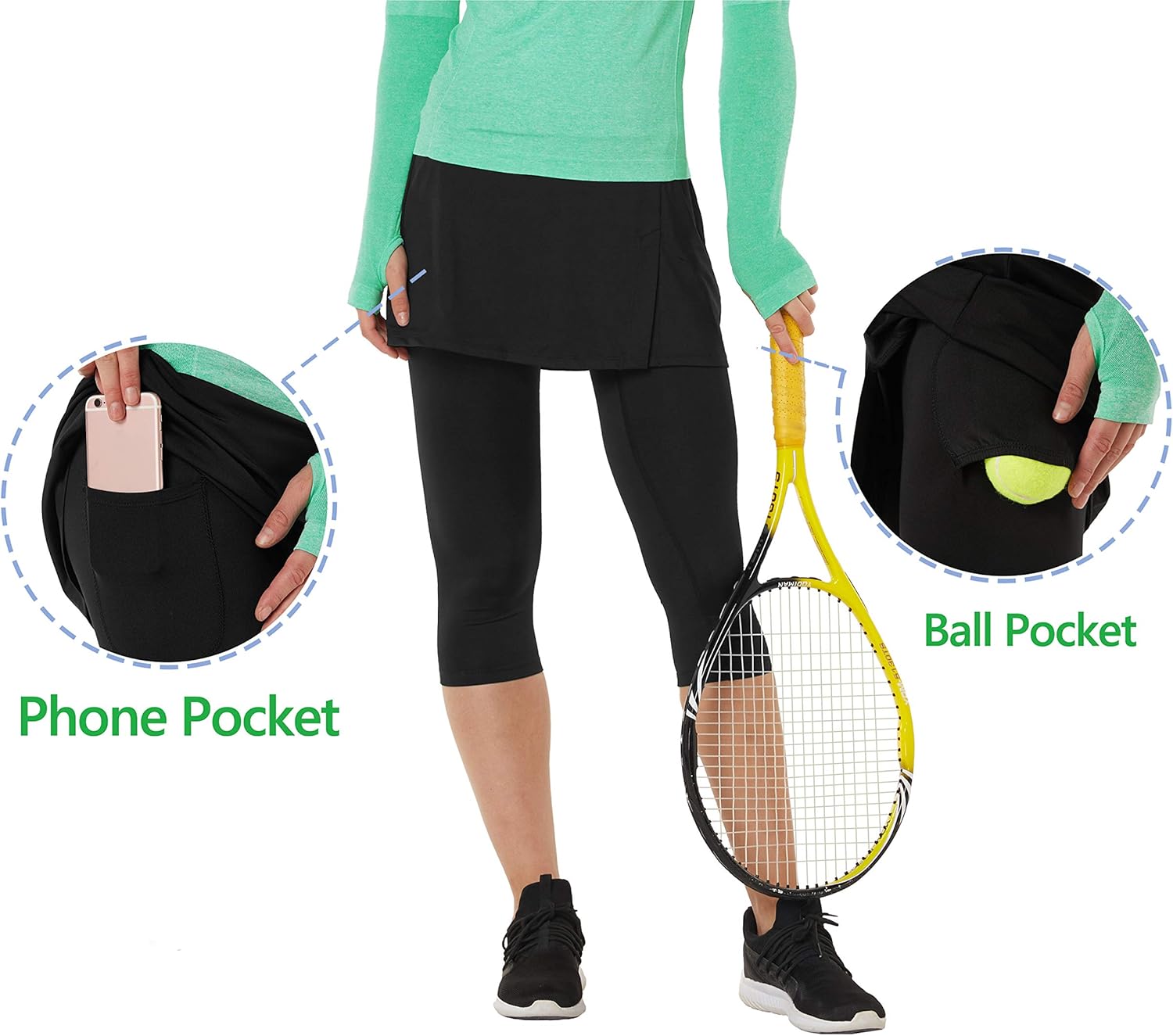 Tennis Skirt With Leggings And Pockets