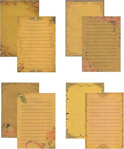 Amazon Imagicoo 64ヴィンテージレトロキュートデザインwritingひな形用紙パッドレターセット レターセット 文房具 オフィス用品