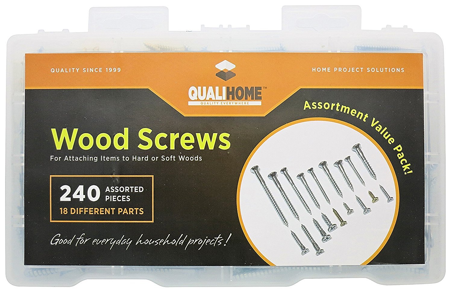 1 Best Quality Wood Screw Assortment Kit, 240 Pieces 692623589323 eBay
