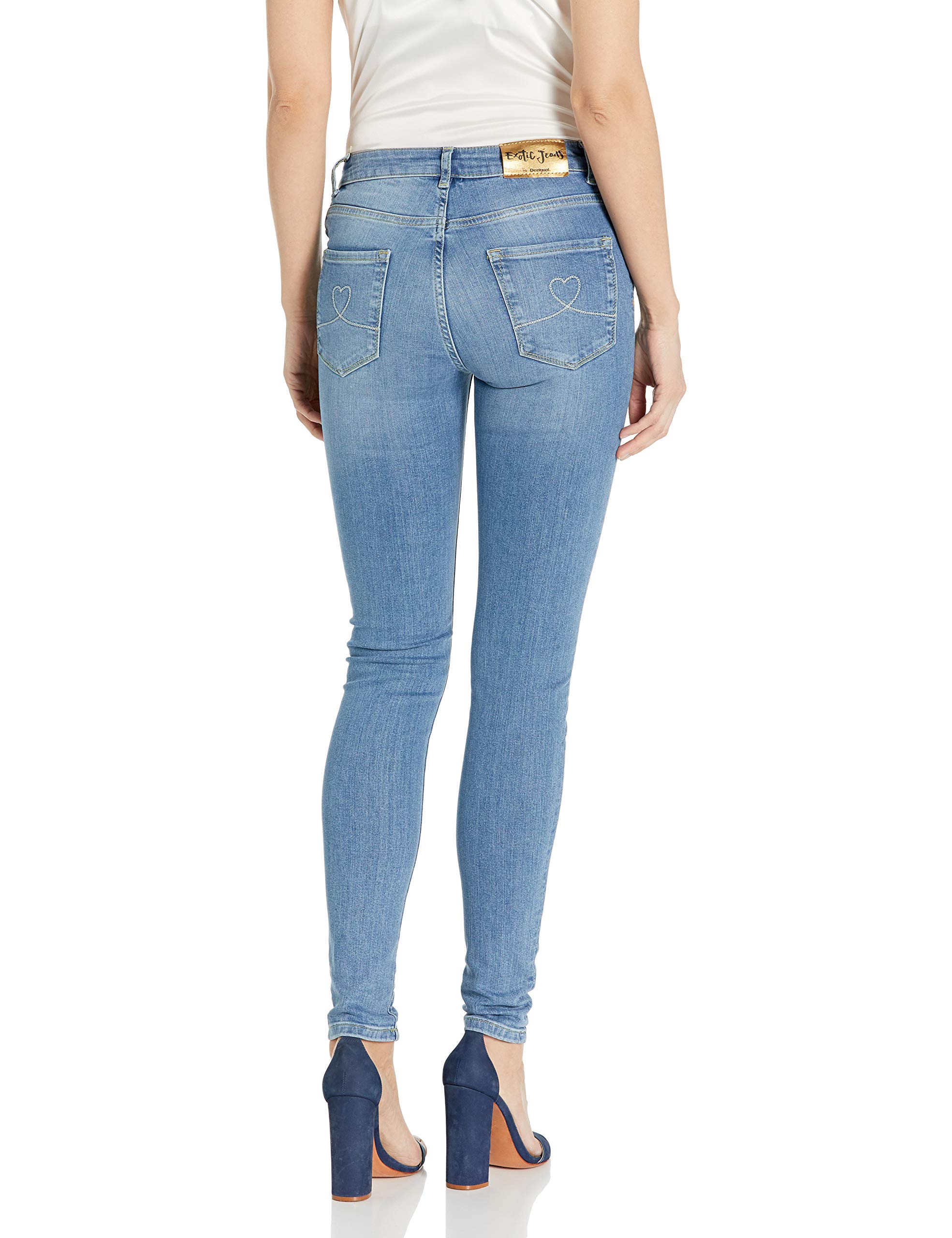 Desigual Women's Louisette Embroidered Detail Denim Trousers