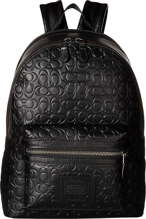 Buy COACH Academy Backpack in Signature Leather Black One Size at Amazon.in
