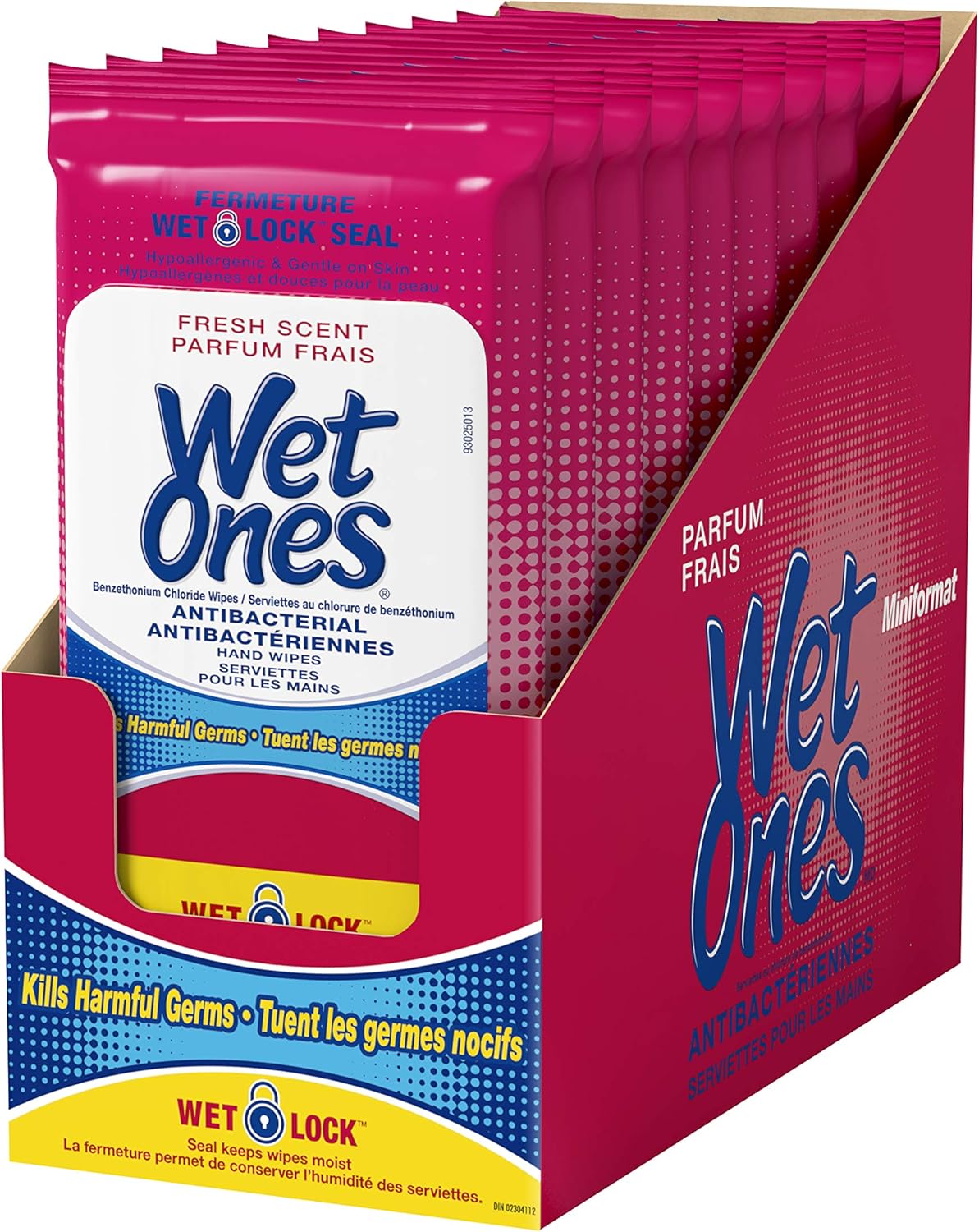 Wet Ones Antibacterial Hand Wipes, Fresh Scent, 20 Count (Pack of 10