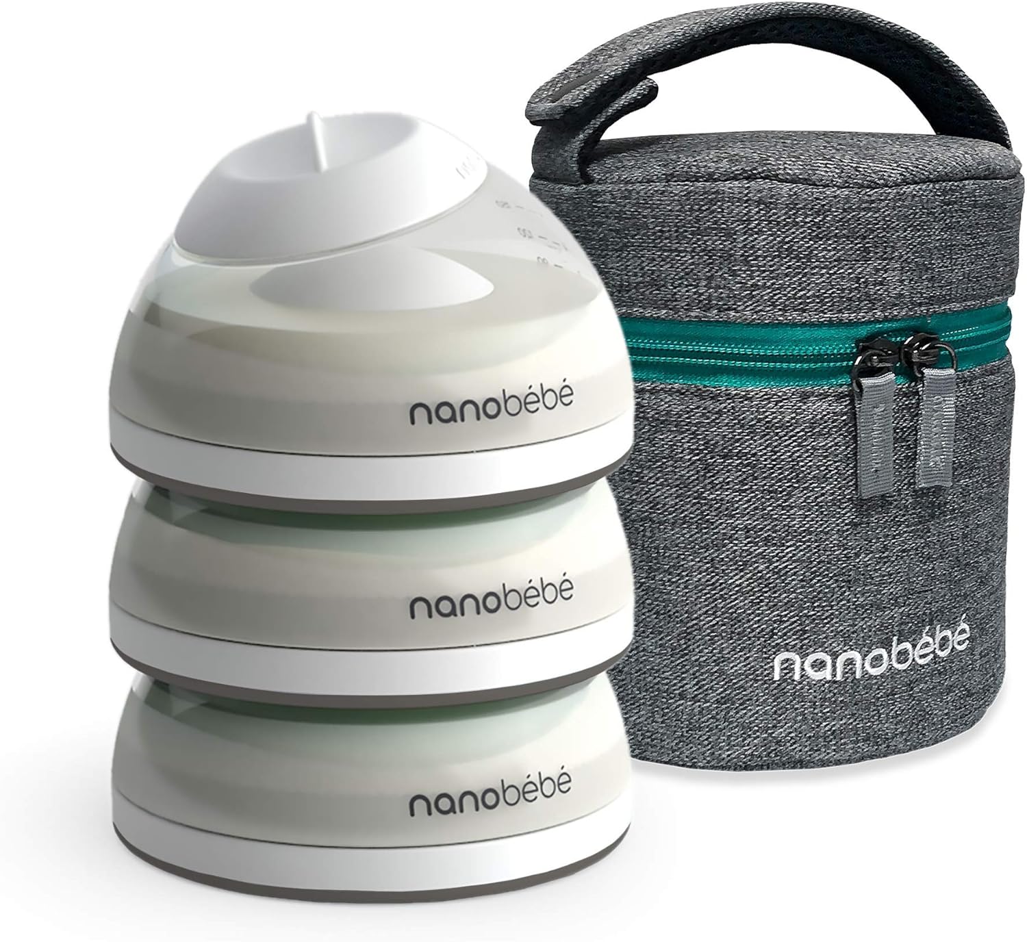 nanobebe Feeding and Storing Set with 3pk Breastmilk Bottles and Baby