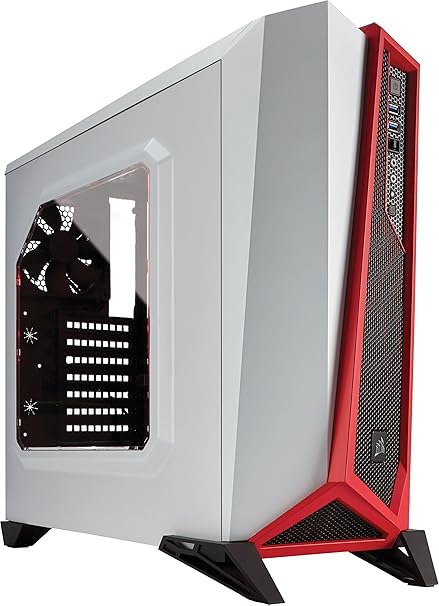Amazon Corsair ミドルタワーゲーミングケース ホワイト レッド Carbide シリーズ Spec Alpha Cc Ww Corsair パソコン 周辺機器 通販