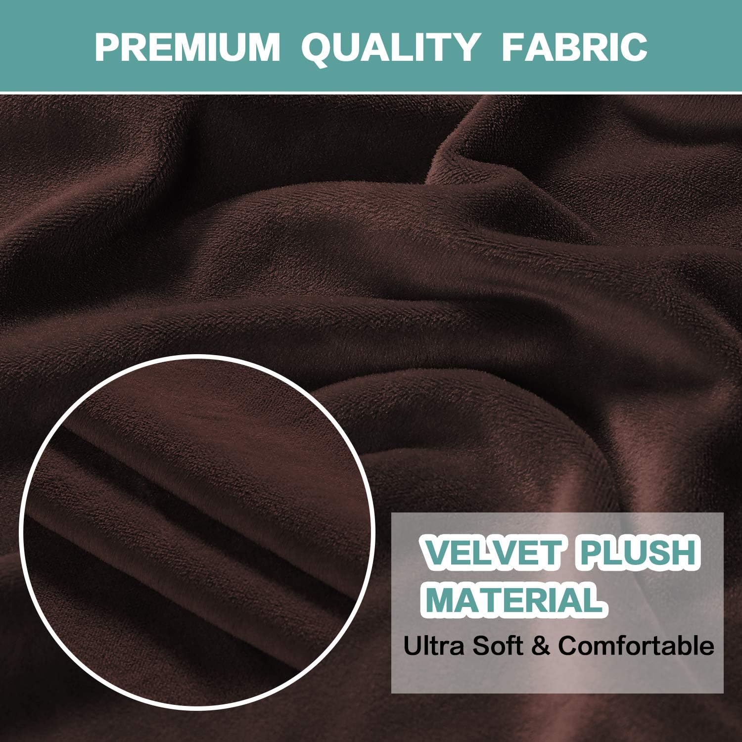 Stretch Chair Sofa Slipcover Velvet Chair Cover Plush Couch Sofa Cover Furniture Protector Chair Couch Cover Soft with Elastic Bottom Spandex Slipcovers for Chair Protector (Chair, Brown): Kitchen & Dining