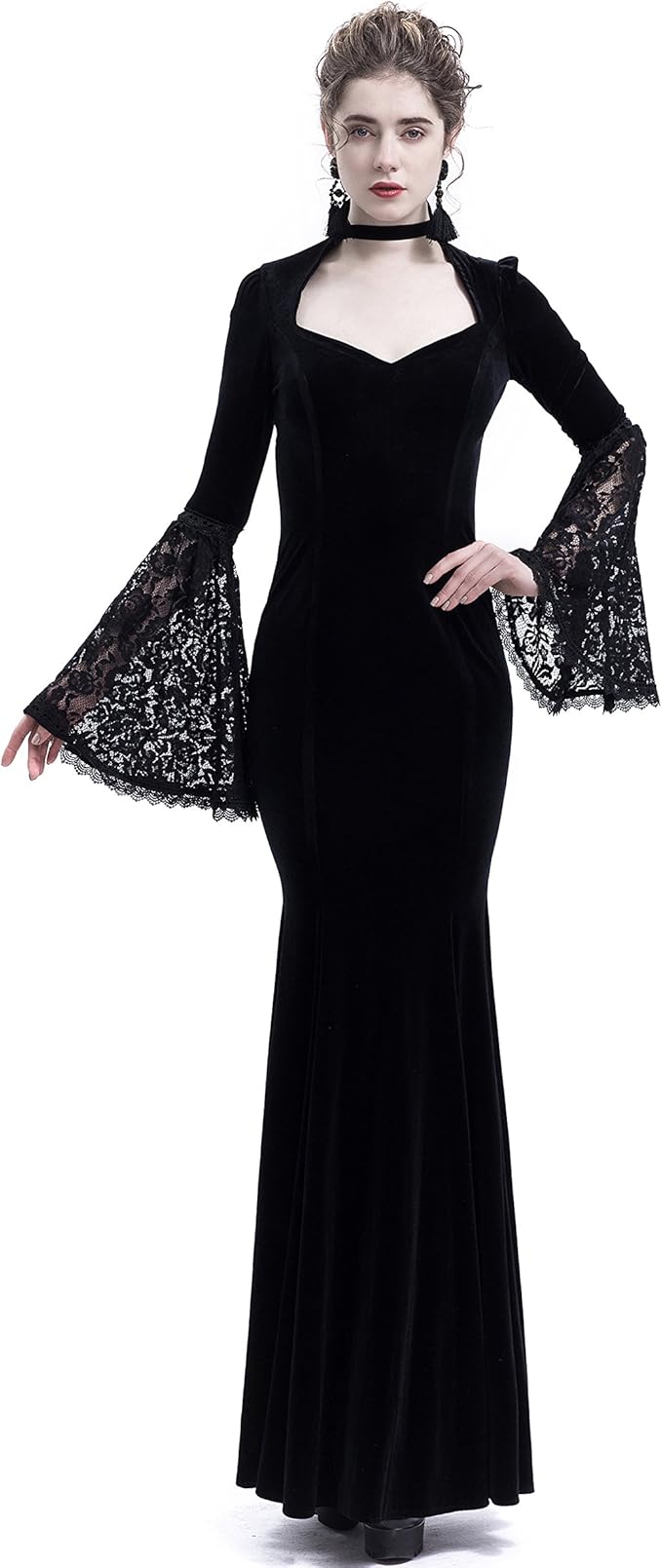 morticia addams prom dress