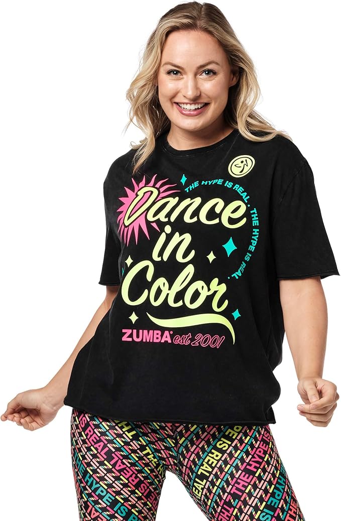 Zumba Fitness Damen Zumba Lockere Passform Dance Fitness Sport Top