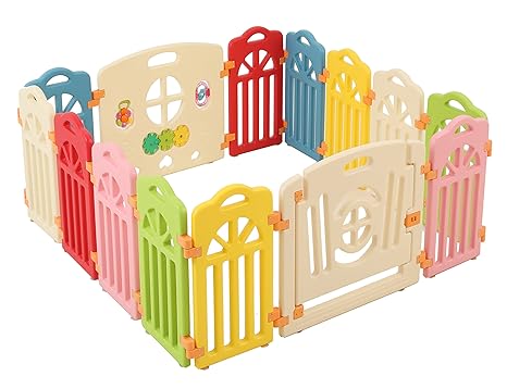 plastic playpen with mats