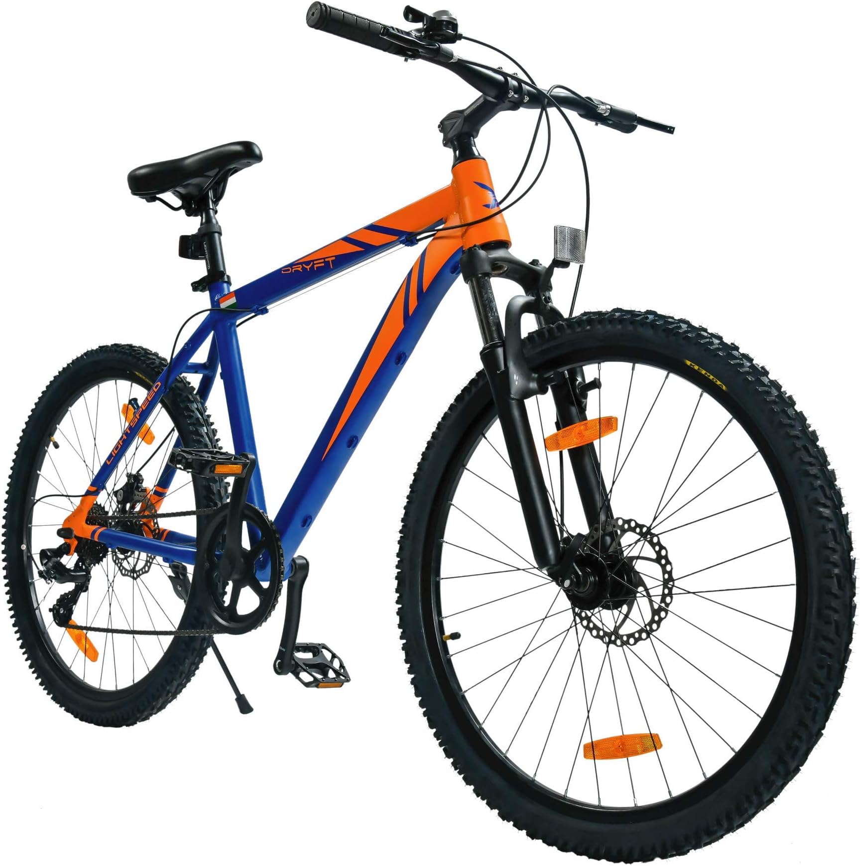 LightSpeed DRYFT MTB Lightweight Aluminium Alloy Frame, Dual Disc Brakes, Hard Tail MTB for Mountain Biking, Great for City Streets, Superior Grip Kenda Tyres for Long, Adventurous Trails