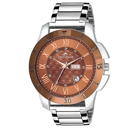 GR355-BRW-CH Stainless Steel Chain Wrist for Men