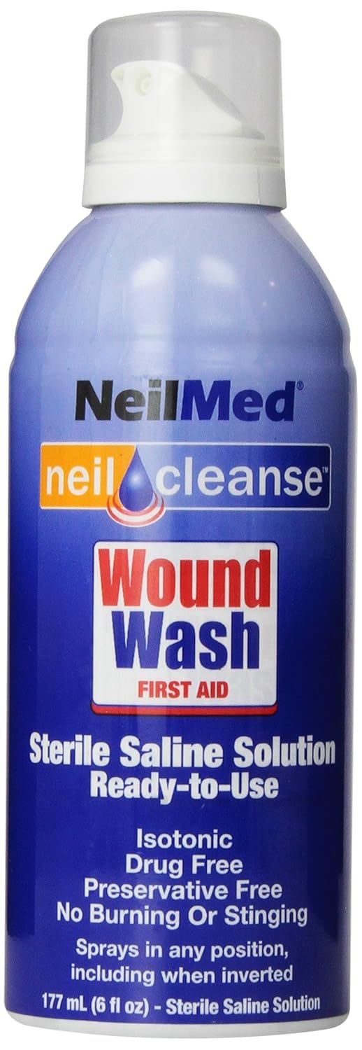 NeilMed Cleanse Sterile Saline Wound Wash 6 Ounce Amazon.in Sports