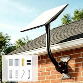 Wall Mount for Starlink Gen 3, Heavy Duty 19 Inch Adjustable Carbon Steel J-Mount with Pivot Base, Weatherproof Roof and Wall Mounting Bracket Compatible with Starlink Standard 4/4X/V3 Dish