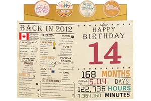 14th Birthday Card for Girl Boy, Fantastic 14 Year Old Birthday Decorations, Youth Birthday Card for Daughter Son, 14th Birth