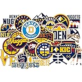 25 PCS Denver American Nuggets Basketball Stickers for Water Bottle, Laptop, Bicycle, Computer, Motorcycle, Travel Case, Car Decal Decoration Sticker